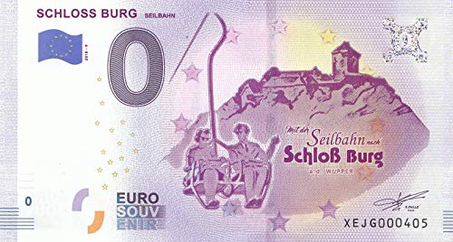 Generische 0 Euro Schein Schloss Burg Motiv: Seilbahn - Null Euro Souvenir mit Verschiedenen Sehenswürdigkeiten 2018-9 Generische 0 Euro Schein Schloss Burg Motiv: Seilbahn - Null Euro Souvenir mit Verschiedenen Sehenswürdigkeiten 2018-9 von Generische