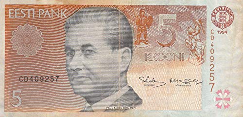 Generische Estland Pick-Nr: 76a gebraucht (III) 1994 5 Krooni (Banknoten für Sammler) von Generische