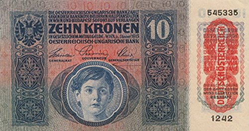 Generische Österreich Pick-Nr: 51a gebraucht (III) 1915 (1919) 10 Kronen (Banknoten für Sammler) von Generische