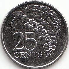 Generische Trinidad und Tobago KM-Nr. : 32 2014 Stgl./unzirkuliert Kupfer-Nickel 2014 25 Cents (Münzen für Sammler) von Generische