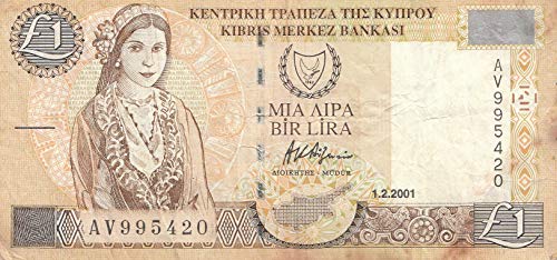 Generische Zypern Pick-Nr: 60c gebraucht (III) 2001 1 Pound (Banknoten für Sammler) von Generische
