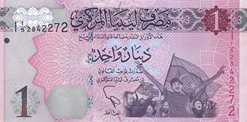 Libyen Pick-Nr: 76 bankfrisch (I) 2013 1 Dinar (Banknoten für Sammler) von Generische