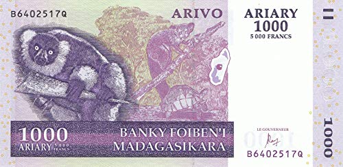 Madagaskar Pick-Nr: 89c bankfrisch (I) 2004 1000 Ariary (Banknoten für Sammler) von Generische