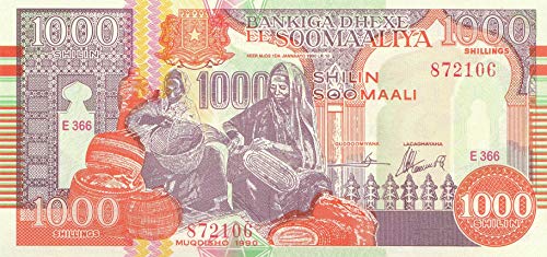Somalia Pick-Nr: 37a bankfrisch (I) 1990 1.000 Shilling (Banknoten für Sammler) von Generische