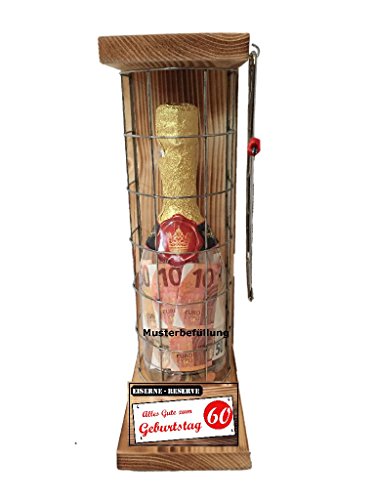 Alles Gute zum 60 Geburtstag - Eiserne Reserve – Geldgeschenk - Behälter zum selbst Befüllen mit Geld, Süßigkeiten Geschenkverpackung Geschenkidee Alles Gute zum 60 Geburtstag - Eiserne Reserve – Geldgeschenk - Behälter zum selbst Befüllen mit Geld, Süßigkeiten Geschenkverpackung Geschenkidee von Genial-Anders