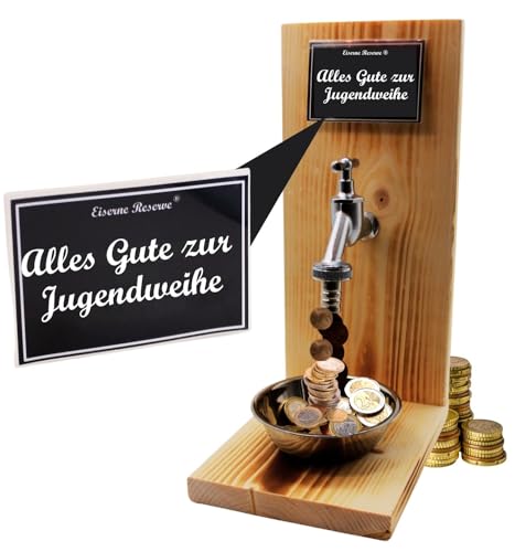 Genial-Anders Geschenk zur Jugendweihe - Eiserne Reserve Geldhahn Geldgeschenk lustige Geld Geschenk verschenken verpacken Geschenkverpackung -s- Alles Gute zur Jugendweihe Genial-Anders Geschenk zur Jugendweihe - Eiserne Reserve Geldhahn Geldgeschenk lustige Geld Geschenk verschenken verpacken Geschenkverpackung -s- Alles Gute zur Jugendweihe von Genial-Anders