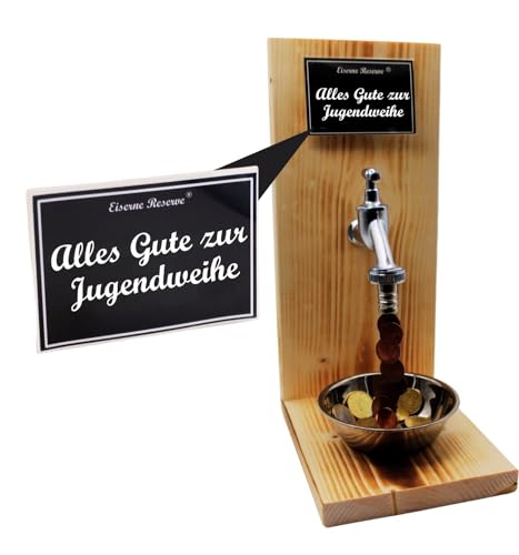 Genial-Anders Geschenk zur Jugendweihe - Eiserne Reserve Geldhahn Geldgeschenk lustige Geld Geschenk verschenken verpacken Geschenkverpackung -s- Alles Gute zur Jugendweihe von Genial-Anders