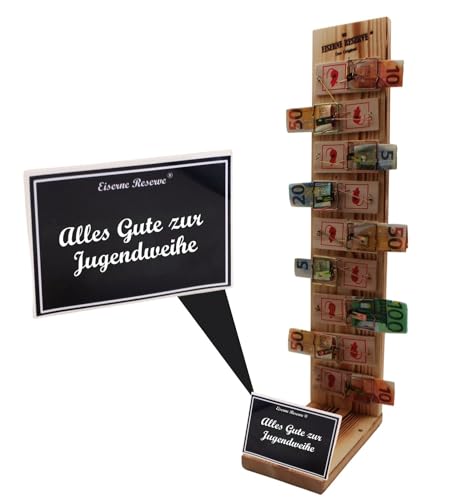 Jugendweihe Geld Geschenk - Eiserne Reserve Mausefalle Deluxe 9er - Geldgeschenk lustige Geschenkidee Geld verschenken verpacken - Text s/w Alles Gute zur Jugendweihe Jugendweihe Geld Geschenk - Eiserne Reserve Mausefalle Deluxe 9er - Geldgeschenk lustige Geschenkidee Geld verschenken verpacken - Text s/w Alles Gute zur Jugendweihe von Genial-Anders
