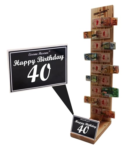 Originelle lustige Geldgeschenke zum 40. Geburtstag Geschenkideen für Männer und Frauen - Mausefalle Deluxe - 9 - Text s/w Happy Birthday 40 Geburtstag Originelle lustige Geldgeschenke zum 40. Geburtstag Geschenkideen für Männer und Frauen - Mausefalle Deluxe - 9 - Text s/w Happy Birthday 40 Geburtstag von Genial-Anders