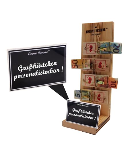 Personalisierte Geschenke Geld zur Jugendweihe originelle lustige Geschenkidee mit Namen personalisierbar - Eiserne Reserve Mausefalle - Jugendweihe Geschenk Personalisierte Geschenke Geld zur Jugendweihe originelle lustige Geschenkidee mit Namen personalisierbar - Eiserne Reserve Mausefalle - Jugendweihe Geschenk von Genial-Anders