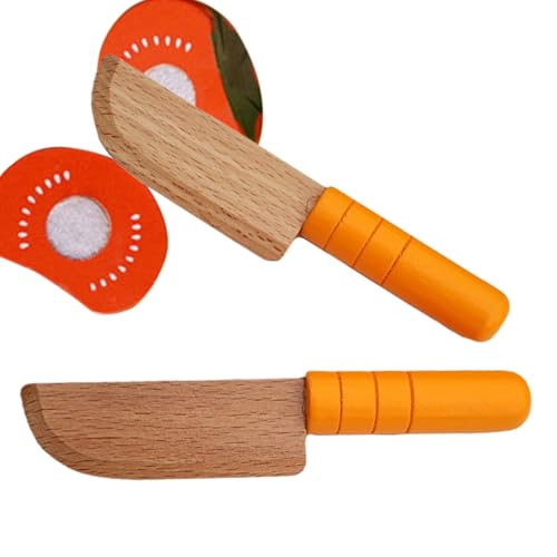 Kinder-Küchenmesser - Holz Hackmesser | Realistisches Küchenwerkzeug Spielzeug Zum Nachahmen & Lernen Für Kleinkinder Kinder Mädchen Kinder-Küchenmesser - Holz Hackmesser | Realistisches Küchenwerkzeug Spielzeug Zum Nachahmen & Lernen Für Kleinkinder Kinder Mädchen von Genikeer