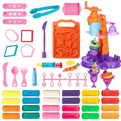 Genio Kids Eismaschine Knete EIS Spielzeug für Kinder Set “Culinary Mix”Knetmaschine Kitchen Knetwerkzeug 720 g Kinderknete 47 Stück Knetset Knetmasse Geschenk Mädchen & Junge Genio Kids Eismaschine Knete EIS Spielzeug für Kinder Set “Culinary Mix”Knetmaschine Kitchen Knetwerkzeug 720 g Kinderknete 47 Stück Knetset Knetmasse Geschenk Mädchen & Junge von Genio Kids