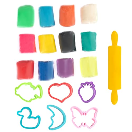 Kinderknete ab 2 jahre ungiftig 0,6 kg/ 12 Stück mit Spielknete Zubehör Soft Bio Knete Set Knetmasse für Kinder und Kleinekind ab 3 Jahre von GenioKids