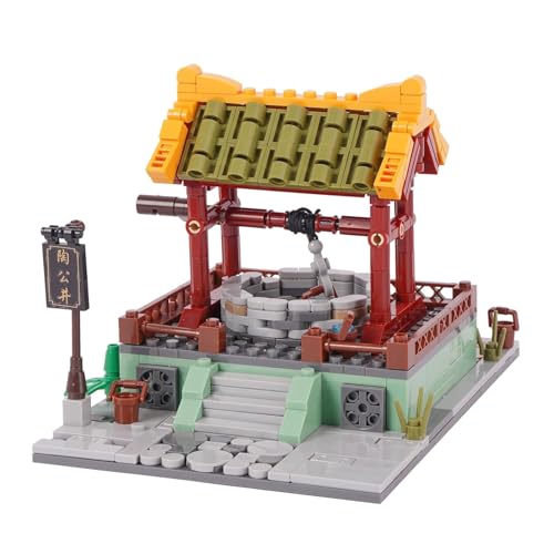 Geniteen Bausteine-Set, chinesische Architektur, Tang-Dynastie Serie 2, Bausatz-Modellbausatz, Kinder und Erwachsene, Geschenk für Geburtstag, Weihnachten und Neujahr(Alter Brunnen) von Geniteen