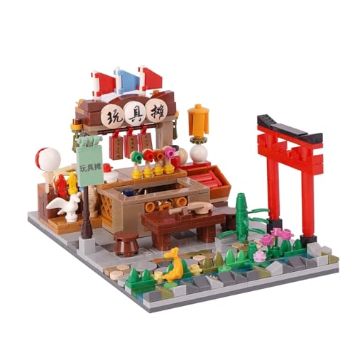 Geniteen Bausteine-Set, chinesische Architektur, Tang-Dynastie Serie 2, Bausatz-Modellbausatz, Kinder und Erwachsene, Geschenk für Geburtstag, Weihnachten und Neujahr(Spielzeugstand) von Geniteen