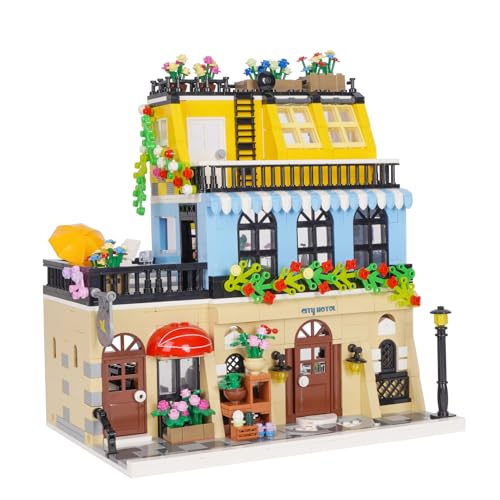 Geniteen City Hotel Bauklötze Set, 1464 PCS Kreative Straßenansicht Architektur Modular Haus BAU Lernspielzeug Geniteen City Hotel Bauklötze Set, 1464 PCS Kreative Straßenansicht Architektur Modular Haus BAU Lernspielzeug von Geniteen