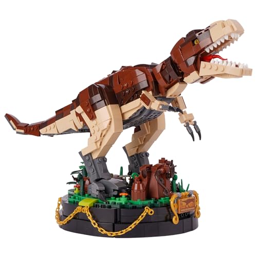 Geniteen Dinosaurier-Bausteinset, Bauset-Modellbausatz, Kinder und Erwachsene, Lernspielzeug, Geschenk für Geburtstag, Weihnachten und Neujahr (Tyrannosaurus Rex) von Geniteen