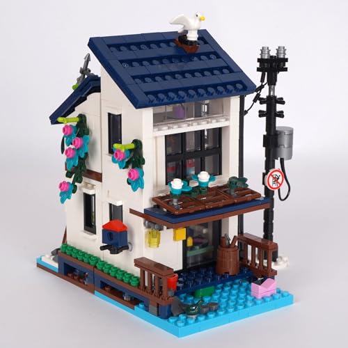 Geniteen Strandhaus Bauklotz Set 3-in-1 Strandurlaub Villa Baukasten 813PCS Kreative Straßenansicht Architektur Spielzeug von Geniteen