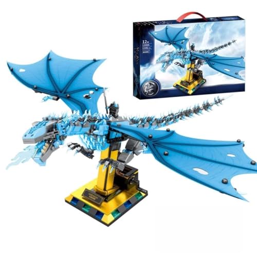 Eisdrachen Bausteine Bausatz, Ideas Traumdrache Modellbaustein Set, Medieval Dragon MOC Movie Fiction Bausteine Set Spielzeug für Filmfans, Heimdekoration, Kreatives Geschenk für Kinder Erwachsene Eisdrachen Bausteine Bausatz, Ideas Traumdrache Modellbaustein Set, Medieval Dragon MOC Movie Fiction Bausteine Set Spielzeug für Filmfans, Heimdekoration, Kreatives Geschenk für Kinder Erwachsene von Genruron