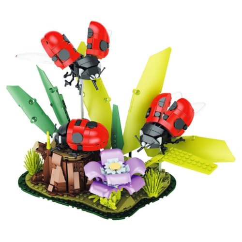Genruron Insekten Kollektion Blumen Bausteine Bausatz, 750 Teile Insekten Modellbausatz, Marienkäfer Blumen Bonsai Bausteine Set, Tier Display Modell Deko Bausteinspielzeug für Kinder Erwachsene Genruron Insekten Kollektion Blumen Bausteine Bausatz, 750 Teile Insekten Modellbausatz, Marienkäfer Blumen Bonsai Bausteine Set, Tier Display Modell Deko Bausteinspielzeug für Kinder Erwachsene von Genruron