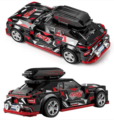 Technik Sportwagen Bausteine Bausatz, MOC Rennwagen Bausteine Set, Supersportwagen Baustaz Modellautos, Auto Spielzeug Bauset Modellbausatz Geschenke für Erwachsene Auto Fans, 338 Teile von Genruron