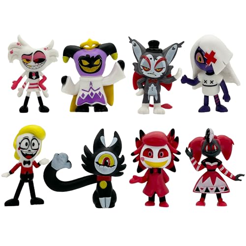 Gensly 8Pcs Hazbin Figures Hazbin Spielfiguren Alastor,Angel Dust,Husk,Oneeyed Cat Figuren Sammlerstücke Dekorationen Geschenke für Kinder Gensly 8Pcs Hazbin Figures Hazbin Spielfiguren Alastor,Angel Dust,Husk,Oneeyed Cat Figuren Sammlerstücke Dekorationen Geschenke für Kinder von Gensly