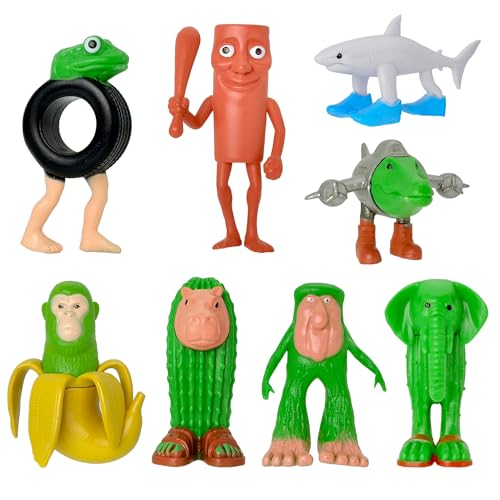 Gensly 8Pcs Italienische Brainrot Tiere Spielzeug Tung Sahur,Tralalero Tralala,Bombardiro Crocodillo,Boneca Ambalabu,Chimpanzini Bananini Figuren von Gensly