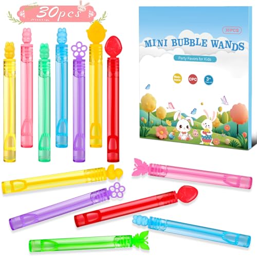 Mini-Luftblasenstäbe, Oster-Partygeschenke für Kinder, 30 Stück, Osterblasen, Großpackung für Klassenzimmerpreise, Ostereierfüller, Osterspielzeug, Outdoor-Geschenke für Kleinkinder, Mädchen, Jungen Mini-Luftblasenstäbe, Oster-Partygeschenke für Kinder, 30 Stück, Osterblasen, Großpackung für Klassenzimmerpreise, Ostereierfüller, Osterspielzeug, Outdoor-Geschenke für Kleinkinder, Mädchen, Jungen von Genuvi