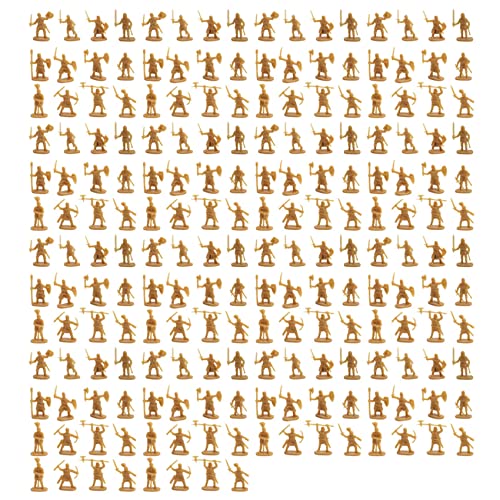 Geofray 1:72 200/Set Kunststoff Antike Soldaten Figuren Spielzeug Archaische Soldaten MäNner SchwertkäMpfer Action Figure Mach Es Selbst Krieg Szene Spielzeug Gold von Geofray