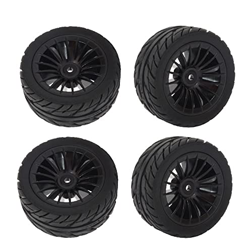 Geofray 4 StüCke Gummireifen Reifenrad für SG1603 SG1604 1603 UD1601 UD1602 UD1603 UD1604 1/16 RC Auto Upgrade Teile,2 von Geofray