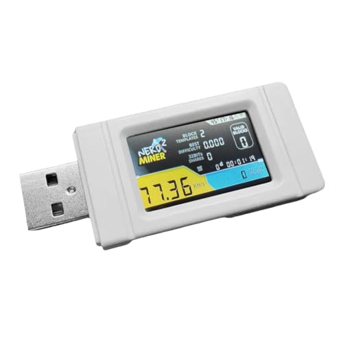 Geofray Nerdminer USB Miner 77KH/S mit Farbbildschirm BTC Solo Lotterie Mining Miner Mini Bitcoin BTC Miner Nerd Miner von Geofray