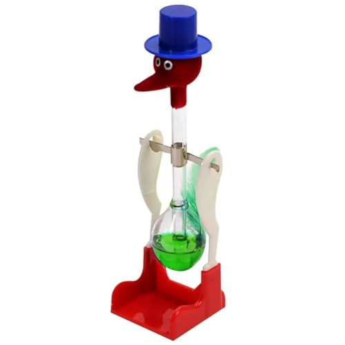 Geofray Transparenter Trinkvogel mit Flüssigem Motion Balance Trinkwasservogel Non-Stop-Lernspielzeug für Kinder,C von Geofray
