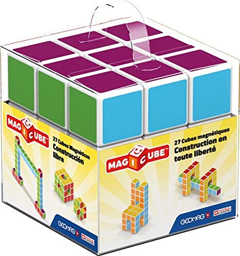 Geomag 128 - Magicube Free Building 27 Magnetwürfel für Konstruktionen, Baukasten Lernspielzeug von Geomag