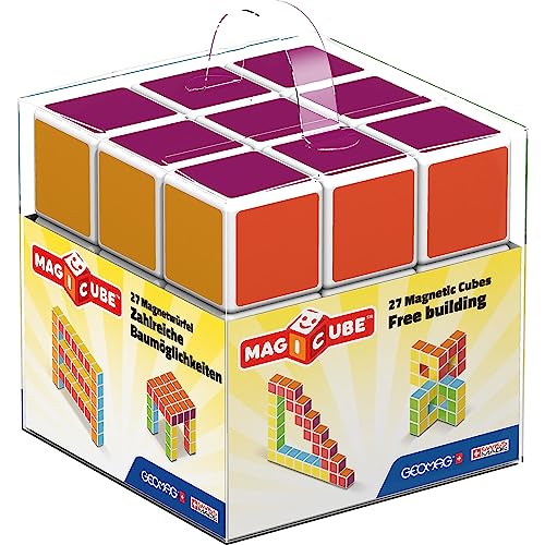 Geomag 128 - Magicube Free Building 27 Magnetwürfel für Konstruktionen, Baukasten Lernspielzeug von Geomag