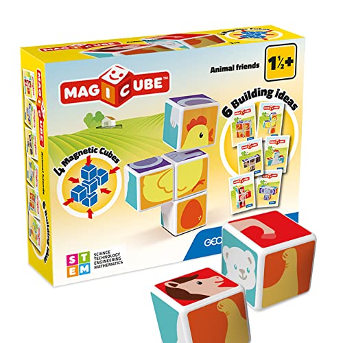 Geomag 132 MAGICUBE Animal Friends Konstruktionsspielzeug, 4 magnetische Teile, 3 Zusatzkarten, bunt Geomag 132 MAGICUBE Animal Friends Konstruktionsspielzeug, 4 magnetische Teile, 3 Zusatzkarten, bunt von Geomag