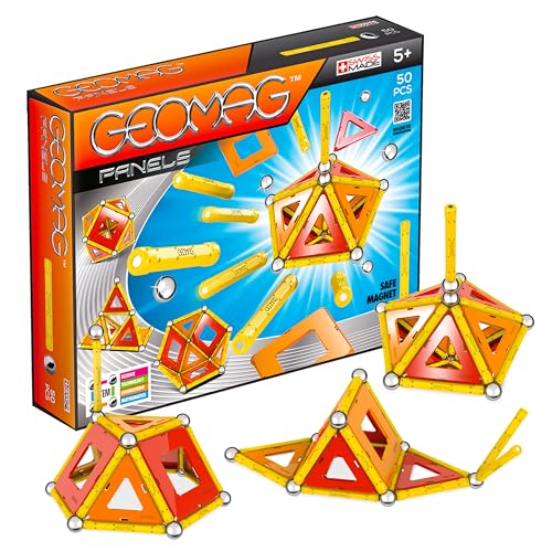Geomag - Panels Magnetisches Konstruktionsspiel für Kinder, Baby Mädchen Geschenk 5 6 7 8 9 10 11 12 13 Jahre, 50 Teile, Montessori von Geomag