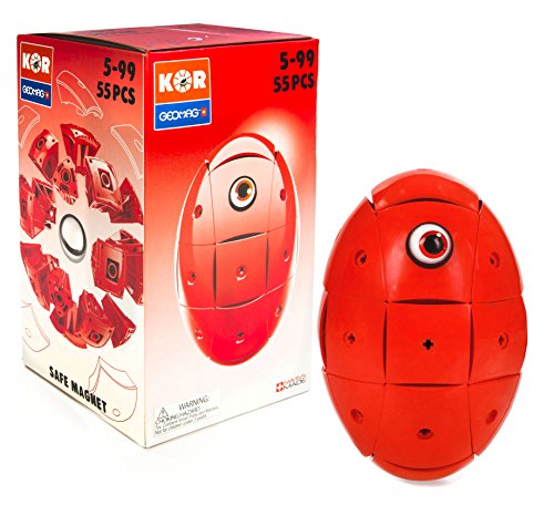 Geomag 676" KOR 2.0 Egg 485C Konstruktionsspielzeug, 55-teilig, Rot von Geomag
