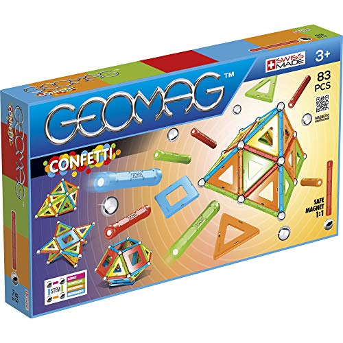 Geomag, Classic Confetti, 356, Magnetkonstruktionen und Lernspiele, 83-teilig von Geomag