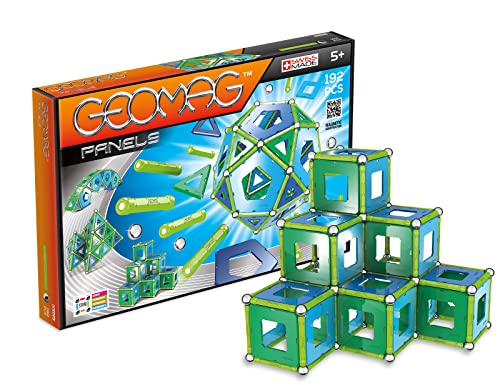 Geomag - Classic Panels 192 Stück - Magnetische Konstruktionsspiele für Kinder ab 5 Jahren - Hergestellt in der Schweiz - Magnetische Bausteine mit 65 Stäben, 50 Kugeln, 74 Fliesen, 3 Basen Geomag - Classic Panels 192 Stück - Magnetische Konstruktionsspiele für Kinder ab 5 Jahren - Hergestellt in der Schweiz - Magnetische Bausteine mit 65 Stäben, 50 Kugeln, 74 Fliesen, 3 Basen von Geomag