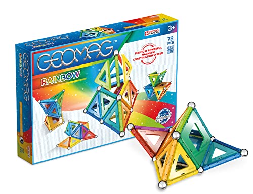 Geomag, Classic Rainbow, 371, Magnetkonstruktionen und Lernspiele, Konstruktionsspielzeug, 72-teilig von Geomag