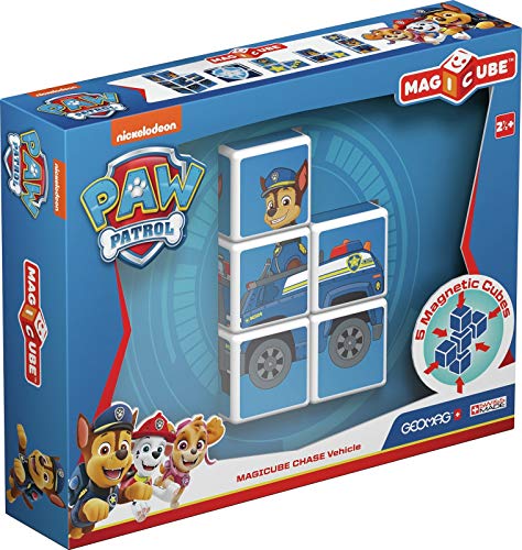 Geomag MagiCube PAW PATROL 079 Chase's Police Truck 5 Magnetwürfel für Konstruktionen von Geomag