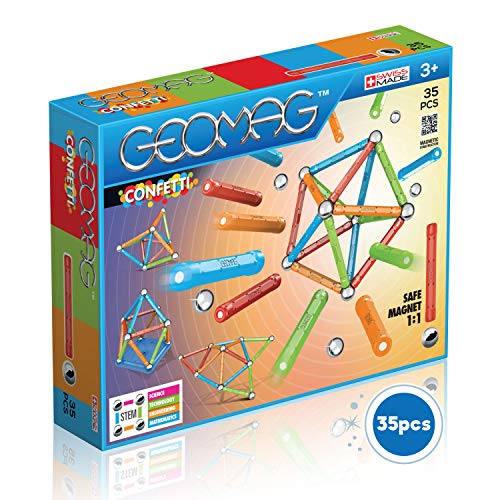 Geomag, Classic Confetti, 351, Magnetkonstruktionen und Lernspiele, 3 Jahre to 99 Jahre, 35-teilig von Geomag