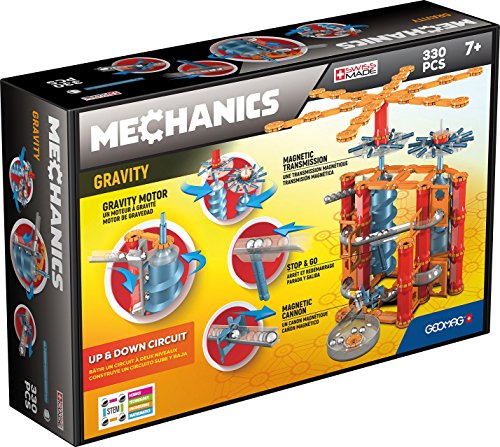GEOMAG – MECHANICS GRAVITY 330 Teile - Up & Down Circuit – Magnetisches Konstruktionsspiel für Kinder ab 7Jahren - Magnetische Bausteine - 3D Konstruktion - STEM - Schweizer Fertigung von Geomag