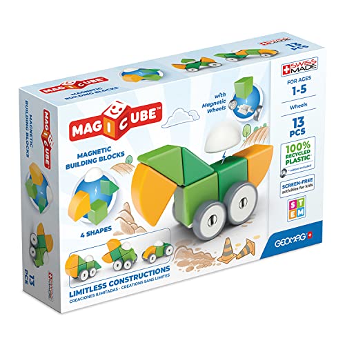 Geomag 202BLME Magnetic dice for Children, Green Yellow, 13 Pieces von Geomag