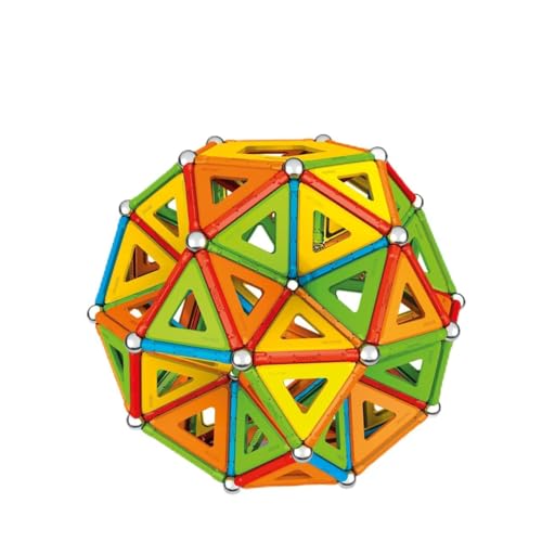 GEOMAG - SUPERCOLOR 200 Teile - Magnetisches Konstruktionsspiel für Kinder ab 3 Jahren - Magnetische Bausteine mit 64 Stäben, 56 Kugeln, 80 Fliesen3D-Konstruktion - STEM - Hergestellt in der Schweiz von Geomag