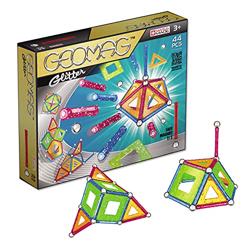 Geomag, Classic Glitter 532, Magnetkonstruktionen und Lernspiele, 44-teilig von Geomag