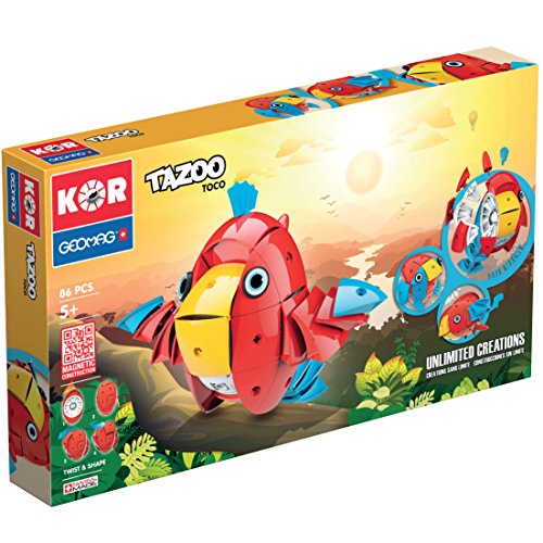 Geomag 604 - KOR Tazoo Toco, Magnetkonstruktionen und Lernspiele, 86-teilig von Geomag