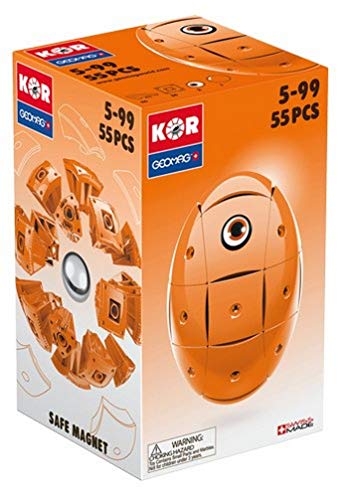 Geomag 671 - Konstruktionspielzeug, KOR Basic, orange von Geomag