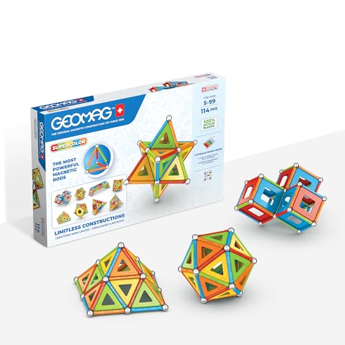 Geomag Classic Supercolor Paneele aus Recyceltem Kunststoff 114, Magnetische Konstruktionen, Stäbe und Farbige Paneele, 114-teilige Packung, 100% Recycelter Kunststoff Geomag Classic Supercolor Paneele aus Recyceltem Kunststoff 114, Magnetische Konstruktionen, Stäbe und Farbige Paneele, 114-teilige Packung, 100% Recycelter Kunststoff von Geomag