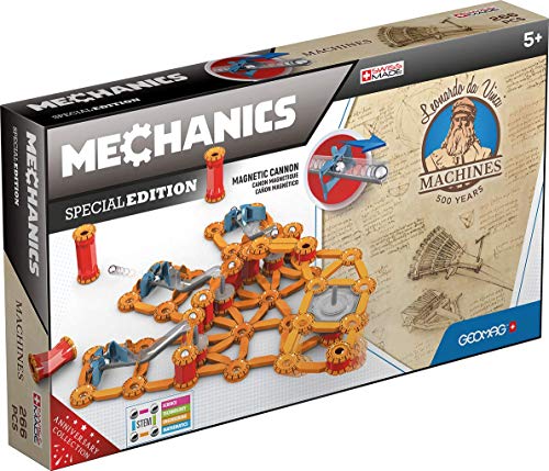 Geomag Sonderedition 784 - Leonardo Mehrfachkanone - Magnetische Konstruktionen - Leonardo Da Vinci - Lernspielzeug für Kinde - 266-teilige Box von Geomag